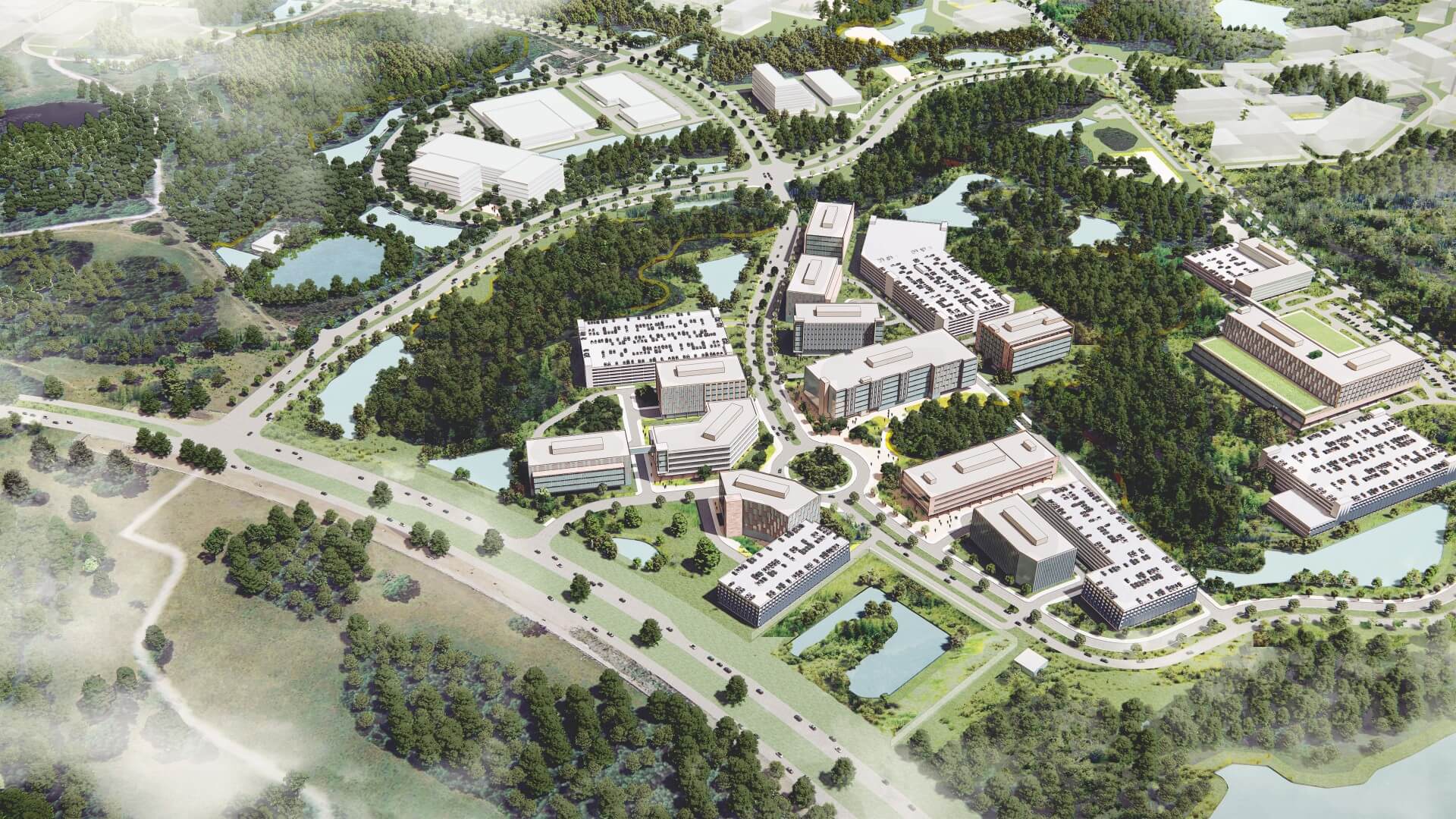 Artist rendering of the Speros campus